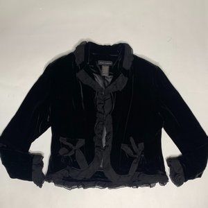 Anne Carson black velvet vest